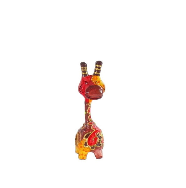 Wooden Giraffe Figurines-Orange
