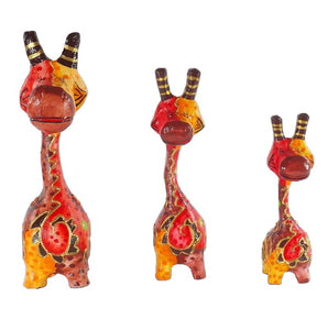 Wooden Giraffe Figurines-Orange