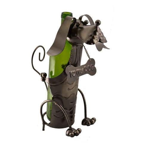 Dog with Bone Wine Holder (ZA400)