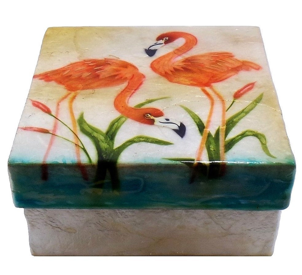 Large Flamingo Trinket Box (1565)
