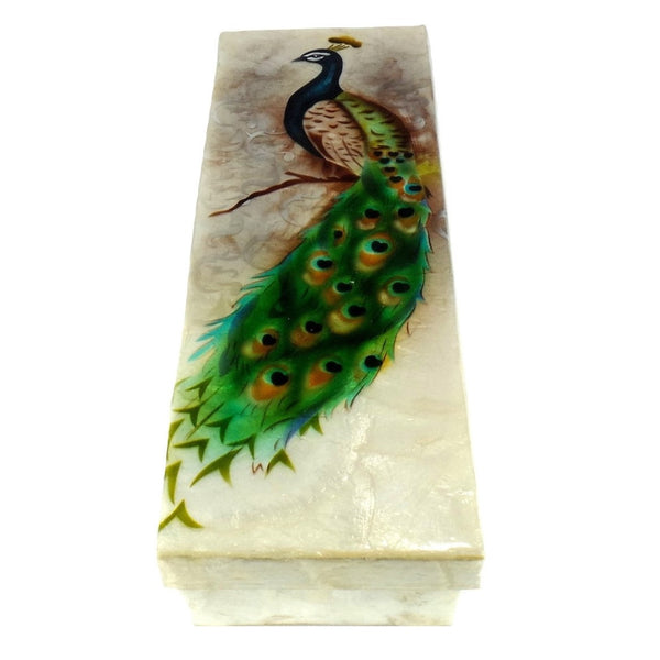 Long Peacock Trinket Box (1289)