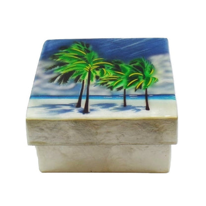 Small Palm Tree Trinket Box (1587)
