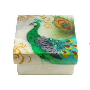 Small Peacock Trinket Box (1210)