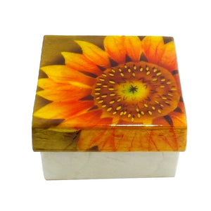 Small Sunflower Trinket Box (1704)