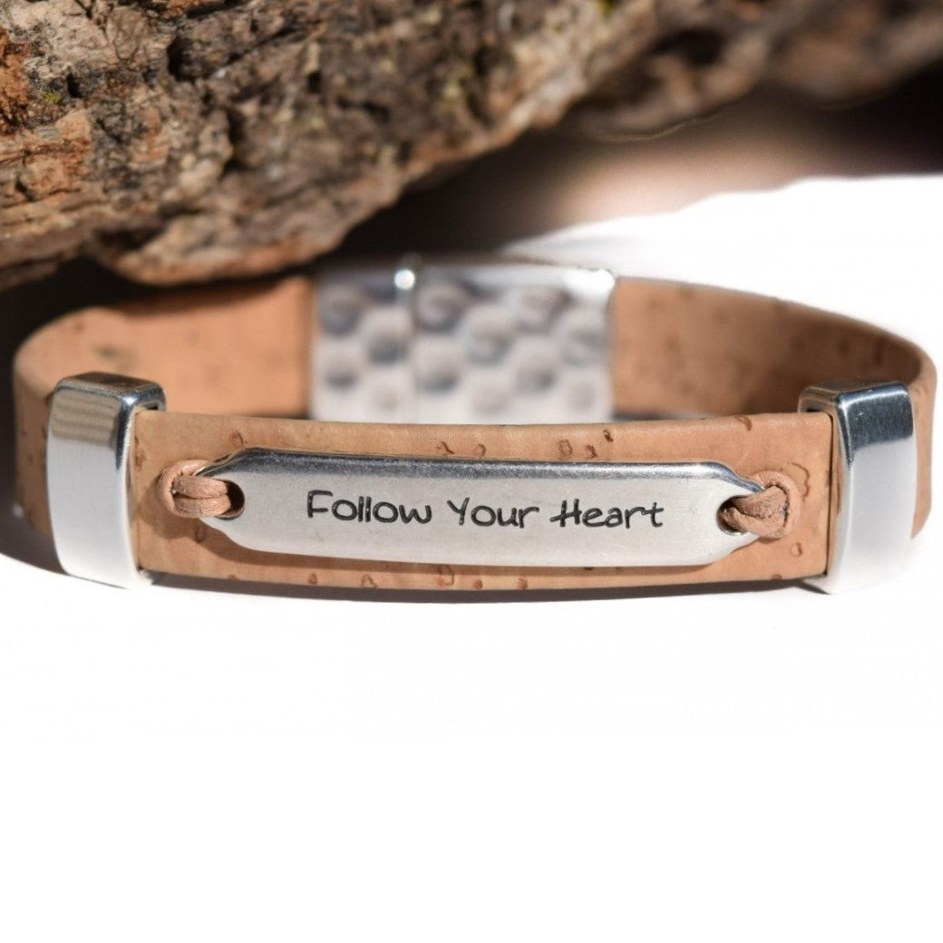 “Follow Your Heart” Engraved Bracelet (B68)