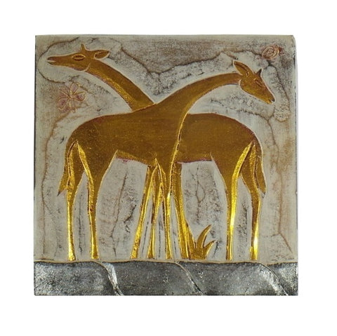 Wall Plaque-2 Giraffe