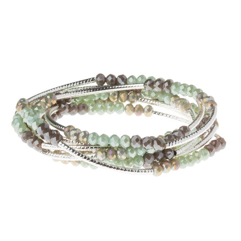 Iced Mint Combo/Silver Crystal Wrap (BR035)
