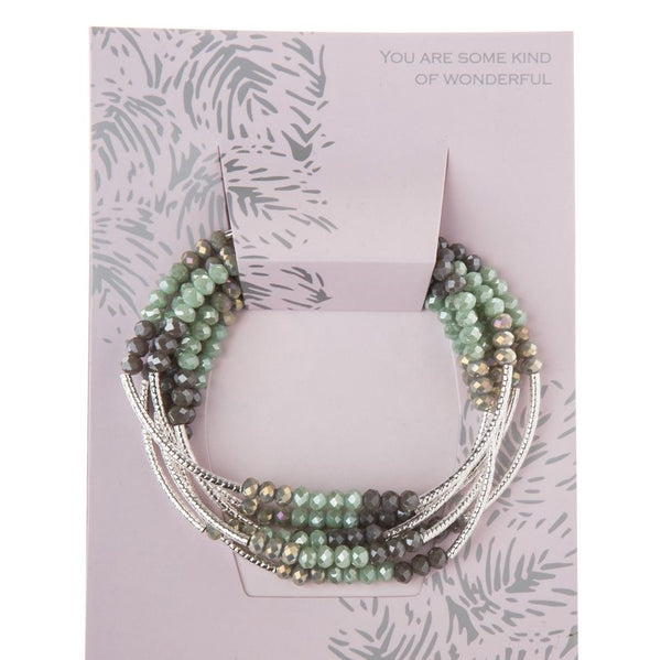 Iced Mint Combo/Silver Crystal Wrap (BR035)