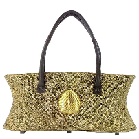Small Hand Loom Vetiver Purse (A6 BLK)