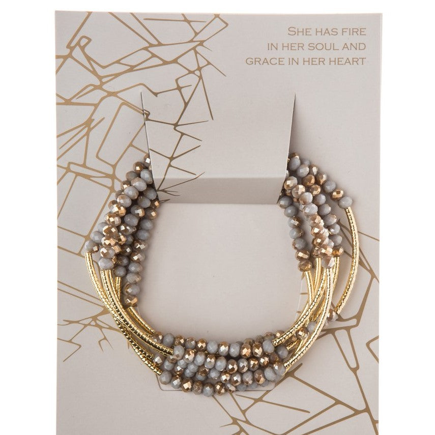 Silver Lining/Gold Crystal Wrap (BR038)
