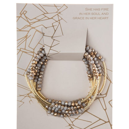 Silver Lining/Gold Crystal Wrap (BR038)