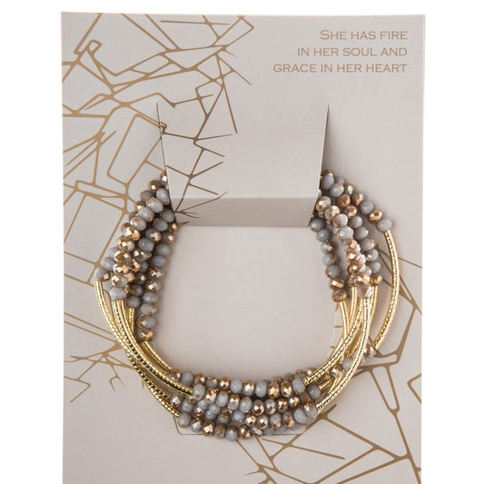 Silver Lining/Gold Crystal Wrap (BR038)