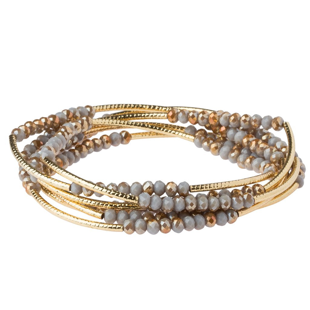 Silver Lining/Gold Crystal Wrap (BR038)