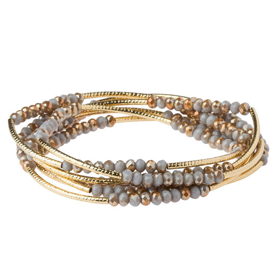 Silver Lining/Gold Crystal Wrap (BR038)